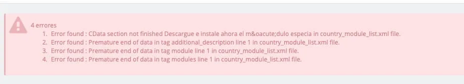 PrestaShop lento en el backoffice o errores en cData