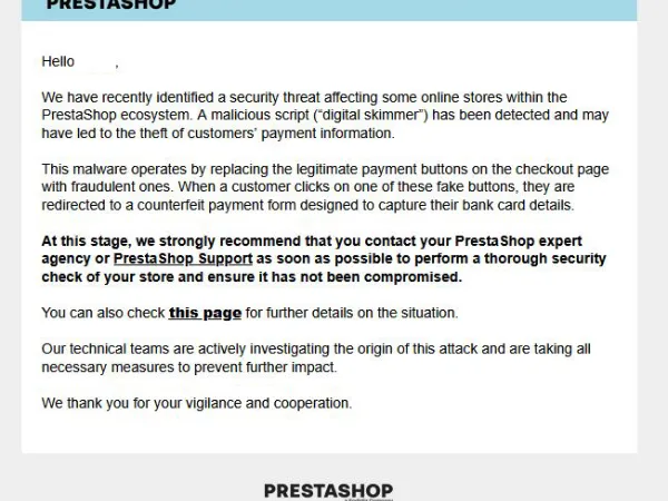 Nueva vulnerabilidad: el digital skimmer que se oculta en PrestaShop